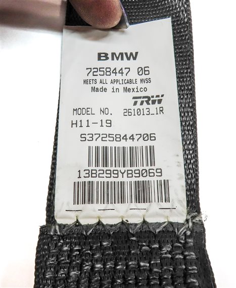 Thumbnail 9: 2014 BMW X3 (F25) REAR LEFT CENTER RIGHT SEAT SEATBELT RETRACTOR SET/3 (Black)