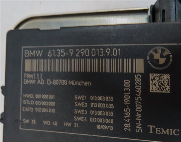 Thumbnail 9: 10-17 BMW 5 6 7 M5 X3 X4 (F06 F10 F12 F25 F26) FRM III BODY LIGHT CONTROL MODULE
