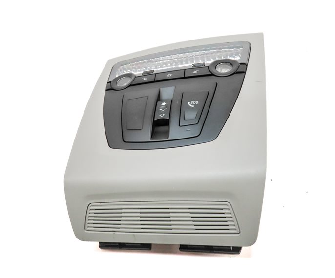 Thumbnail 2: 2014 BMW X3 (F25) FRONT INTERIOR OVERHEAD DOME LIGHT LAMP w/ SWITCHES (Gray)