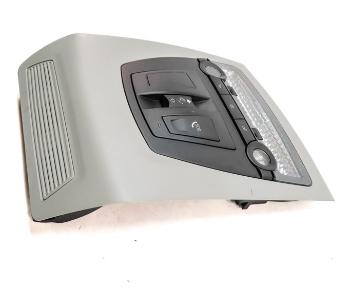 Thumbnail 3: 2014 BMW X3 (F25) FRONT INTERIOR OVERHEAD DOME LIGHT LAMP w/ SWITCHES (Gray)
