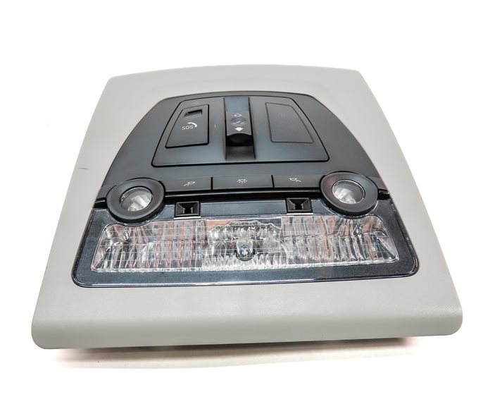 Thumbnail 5: 2014 BMW X3 (F25) FRONT INTERIOR OVERHEAD DOME LIGHT LAMP w/ SWITCHES (Gray)
