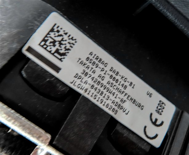 Thumbnail 6: 14-17 RANGE ROVER SPORT (L405 L494) 3.0L STEERING WHEEL AIRBAG AIR BAG (BLACK)