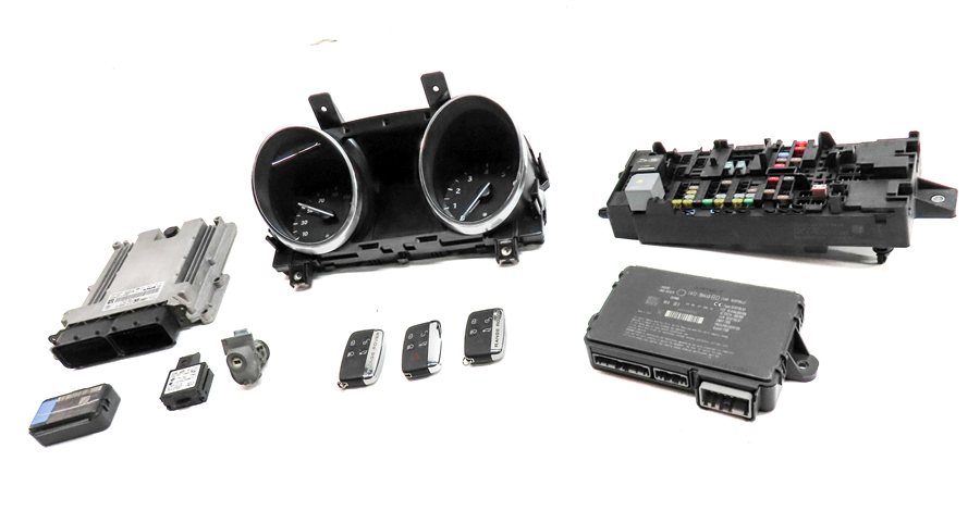 Thumbnail 3: 2016 RANGE ROVER SPORT (L494) 3.0L ENGINE ECM BCM IMMOBILIZER MODULE KEY SET