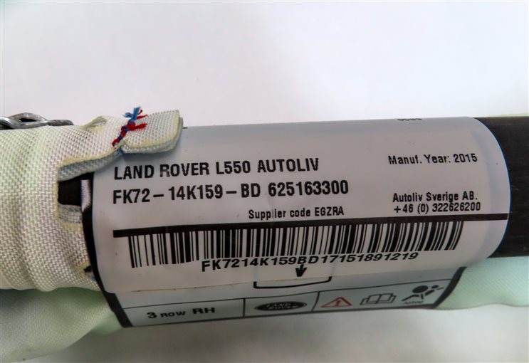 Thumbnail 4: 2015-2019 LAND ROVER DISCOVERY SPORT (L550) RIGHT SIDE CURTAIN AIRBAG AIR BAG