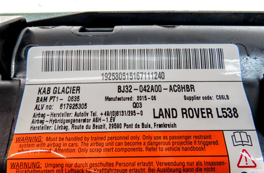 Thumbnail 10: 2015-2019 LAND ROVER DISCOVERY SPORT (L550) LEFT DRIVER KNEE AIRBAG (GREY)