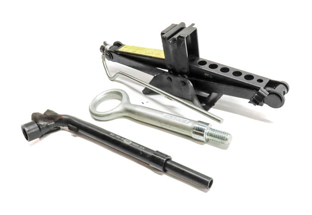 Thumbnail 1: 15-23 LAND ROVER DISCOVERY SPORT L550 TIRE SCISSOR JACK w/ TOW EYE & LUG WRENCH