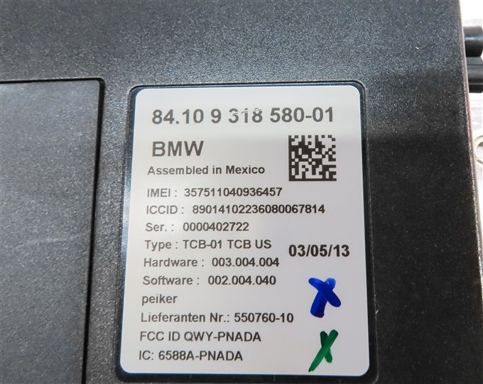 Thumbnail 3: 14 BMW 640XI GRAN COUPE (F06) BLUETOOTH TELEMATICS COMMUNICATION CONTROL MODULE