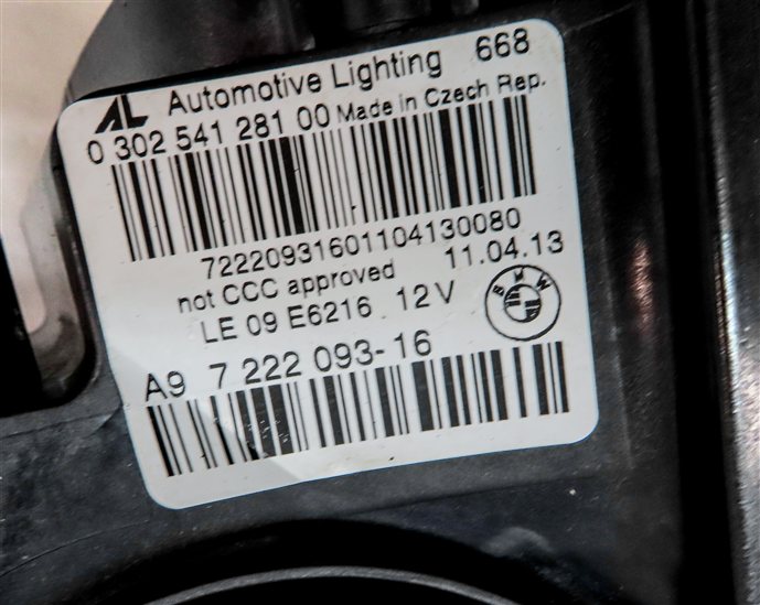 Thumbnail 8: 12-15 BMW 640i 650i ALPINA B6 M6 FRONT LEFT DRIVER ADAPTIVE XENON HEADLIGHT LAMP