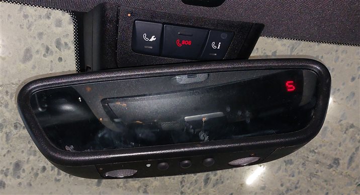 Thumbnail 2: 14-20 MERCEDES CLA250 CLA45 GLA250 GLA45 (C117 X156) REARVIEW MIRROR w/ COMPASS