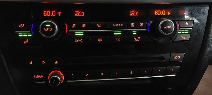 Thumbnail 2: 2014-2018 BMW X5 (F15 F85) FRONT HEATER A/C TEMPERATURE CLIMATE CONTROL PANEL