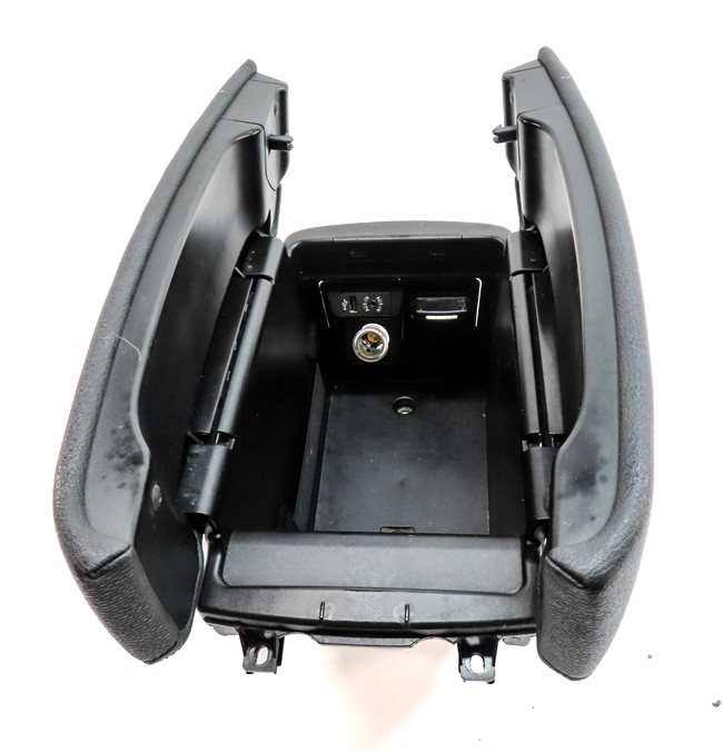 Thumbnail 8: 14-18 BMW X5 F15 FRONT CENTER CONSOLE STORAGE BIN w/ ARMREST LID (Black)