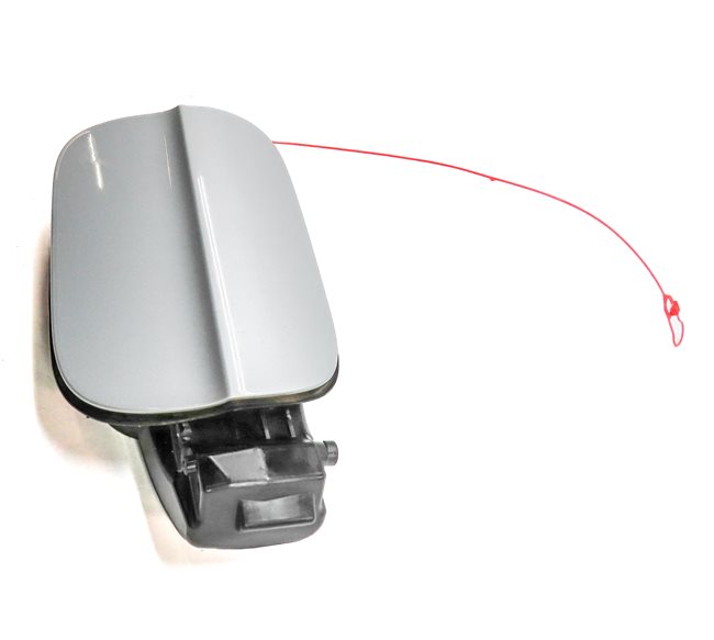 Thumbnail 3: 2010-2015 AUDI Q7 (4L) FUEL TANK DOOR LID COVER TRIM w/ HOUSING (Silver)