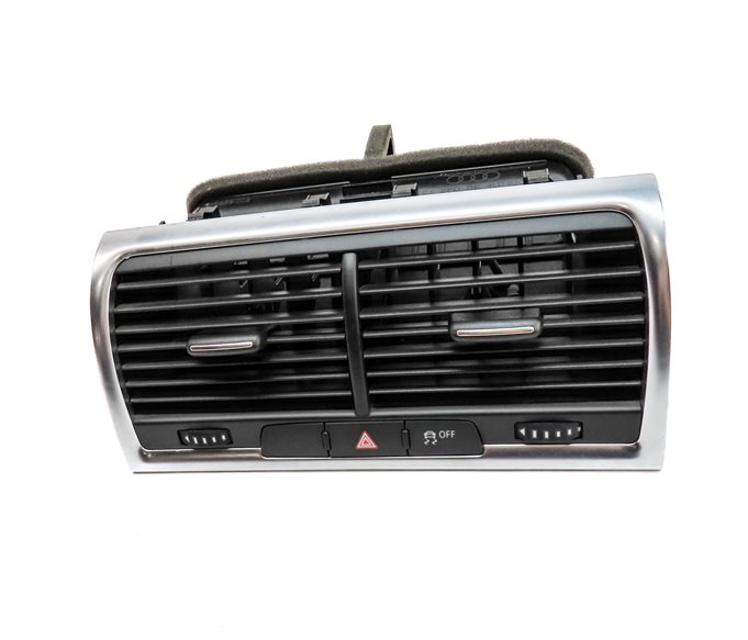 Thumbnail 2: 2013 AUDI Q7 (4L) FRONT CENTER DASH HEAT AIR AC HVAC DUAL VENT (Black/Silver)
