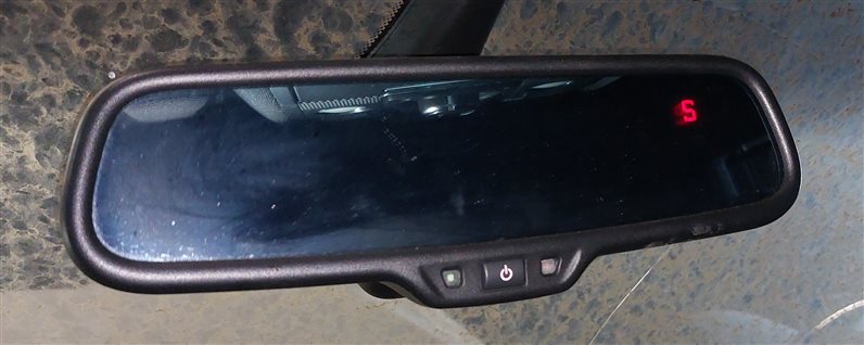 Thumbnail 2: 2010-2015 AUDI Q7 (4L) INTERIOR AUTODIM REAR VIEW MIRROR w/ COMPASS (Black)