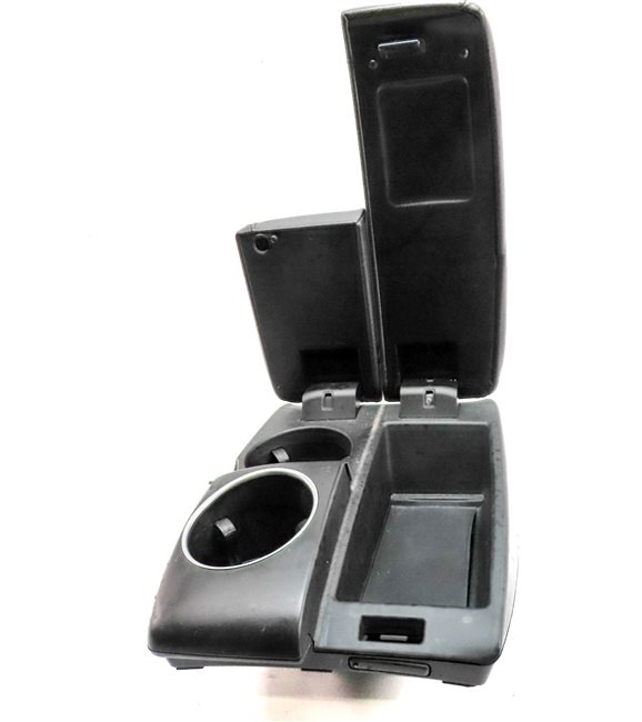 Thumbnail 7: 07-15 AUDI Q7 4L FRONT CENTER CONSOLE STORAGE BIN ARMREST CUPHOLDER (Black)