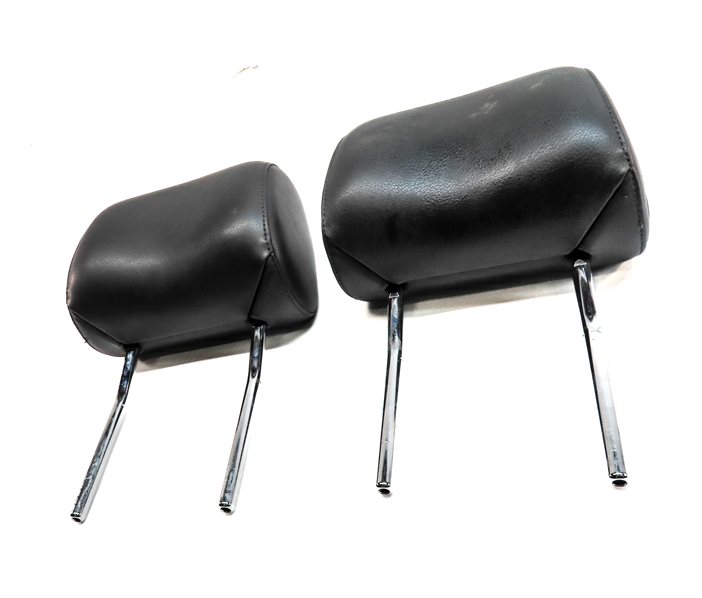 Thumbnail 2: 08-15 AUDI A3 A6 Q7 S6 (8P C7 4L) FRONT LEFT & RIGHT SEAT HEADREST SET-2 (Black)
