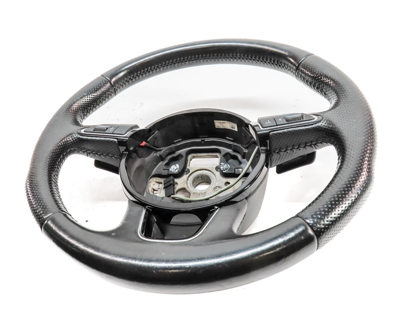 Thumbnail 2: 13-17 AUDI Q5 Q7 SQ5 B8 8R 4M 3 SPOKE STEERING WHEEL w/ SWITCH BUTTONS & PADDLES
