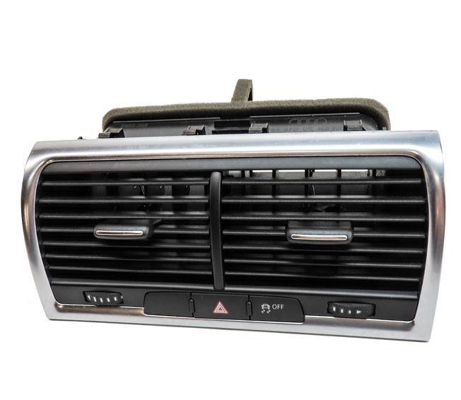 Thumbnail 2: 2013 AUDI Q7 (4L) FRONT CENTER DASH HEAT AIR AC HVAC DUAL VENT (Black/Silver)
