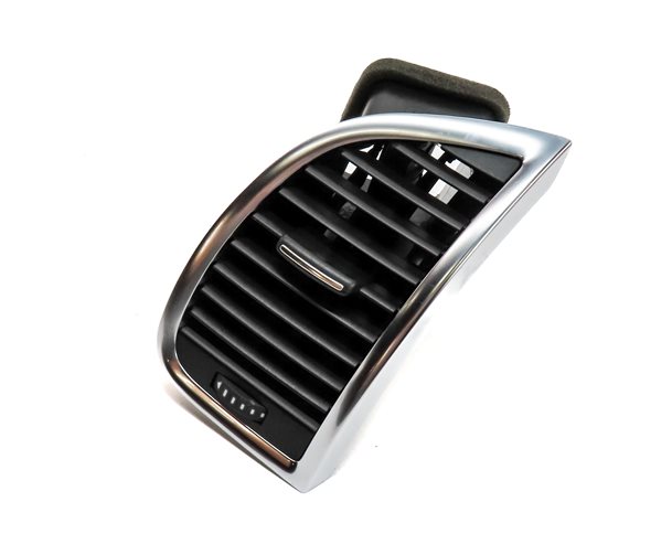 13 AUDI Q7 (4L) FRONT RIGHT PASSENGER DASH HEAT AIR AC HVAC VENT (Black/Silver)