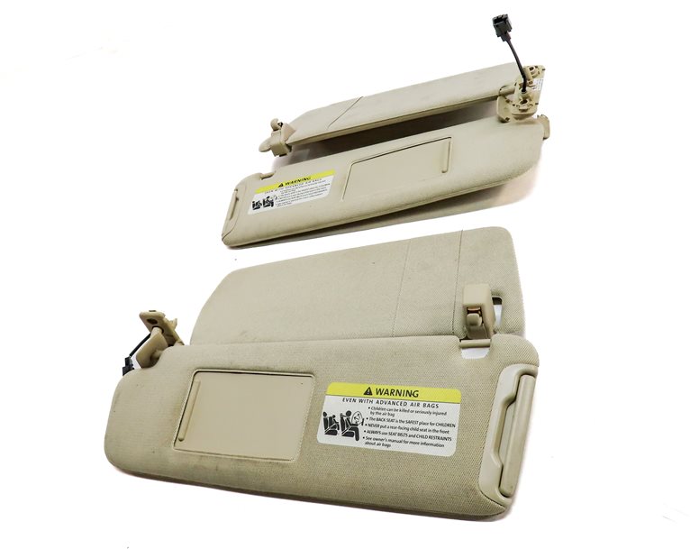 Thumbnail 2: 2007-2015 AUDI Q7 (4L) FRONT LEFT & RIGHT SUN VISOR SUNVISOR SHADE SET (Beige)