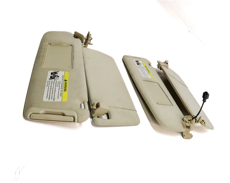 Thumbnail 3: 2007-2015 AUDI Q7 (4L) FRONT LEFT & RIGHT SUN VISOR SUNVISOR SHADE SET (Beige)