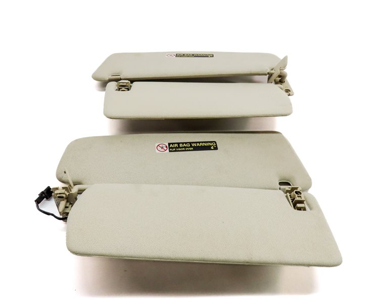Thumbnail 6: 2007-2015 AUDI Q7 (4L) FRONT LEFT & RIGHT SUN VISOR SUNVISOR SHADE SET (Beige)