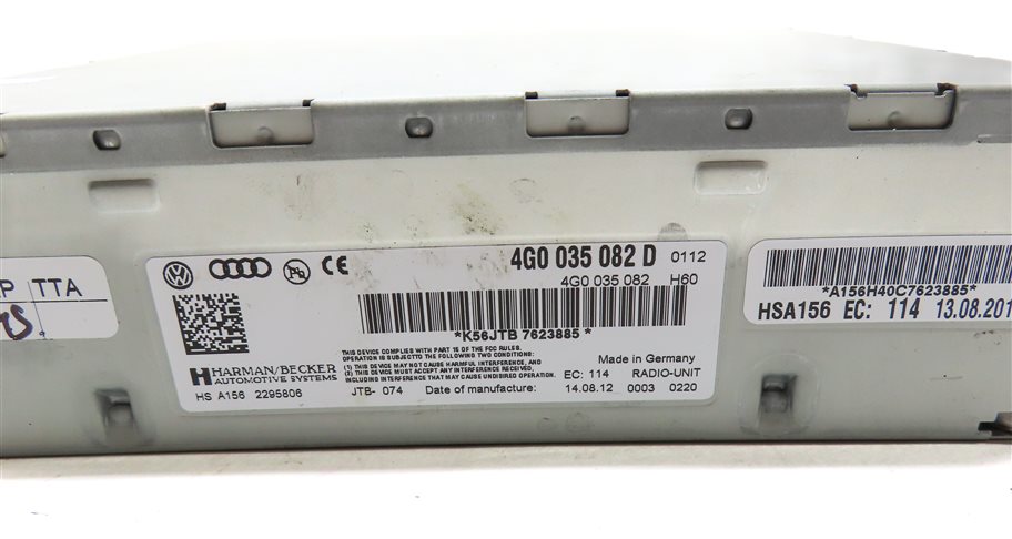 Thumbnail 8: 2012-2017 AUDI A4 S4 A5 S5 A6 S6 Q7 (B8 C7 8K 8T 4L) AM/FM RADIO STEREO RECEIVER