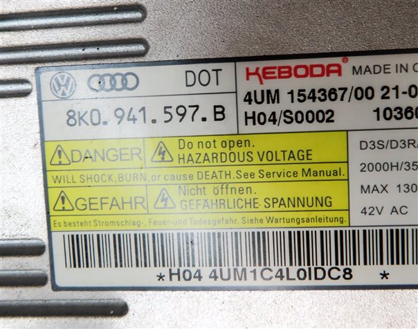 Thumbnail 6: 2010-2015 AUDI Q7 (4L) LEFT DRIVER XENON HID HEADLIGHT LIGHT LAMP (NON AFS)