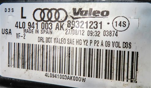Thumbnail 7: 2010-2015 AUDI Q7 (4L) LEFT DRIVER XENON HID HEADLIGHT LIGHT LAMP (NON AFS)