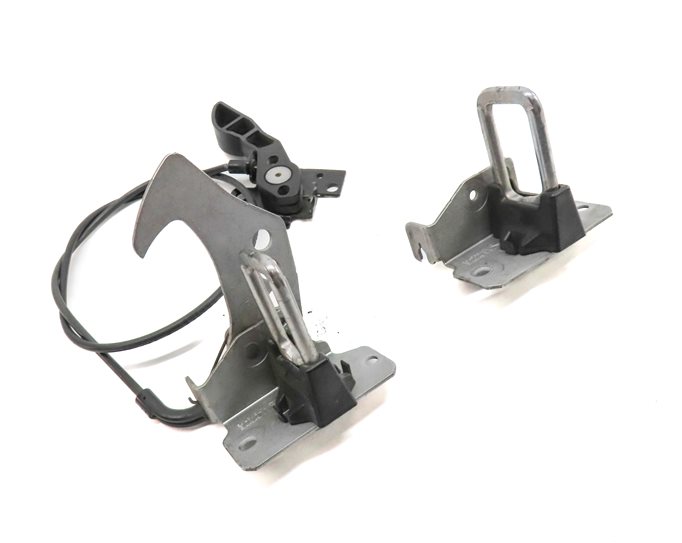 2011 BMW X3 (F25) FRONT HOOD LID SAFETY HOOK CATCH LATCH RELEASE HANDLE SET/3