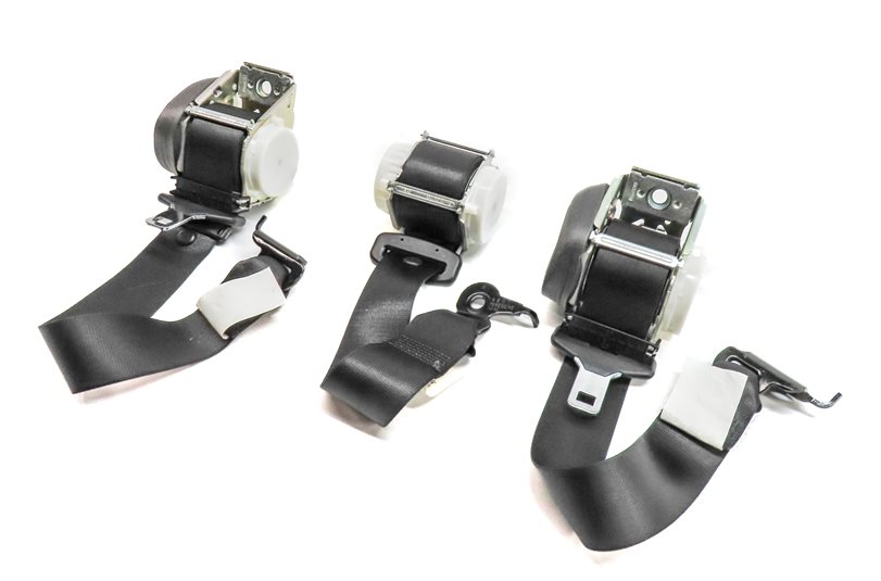 2011 BMW X3 (F25) REAR LEFT CENTER RIGHT SEAT SEATBELT RETRACTOR SET/3 (Black)
