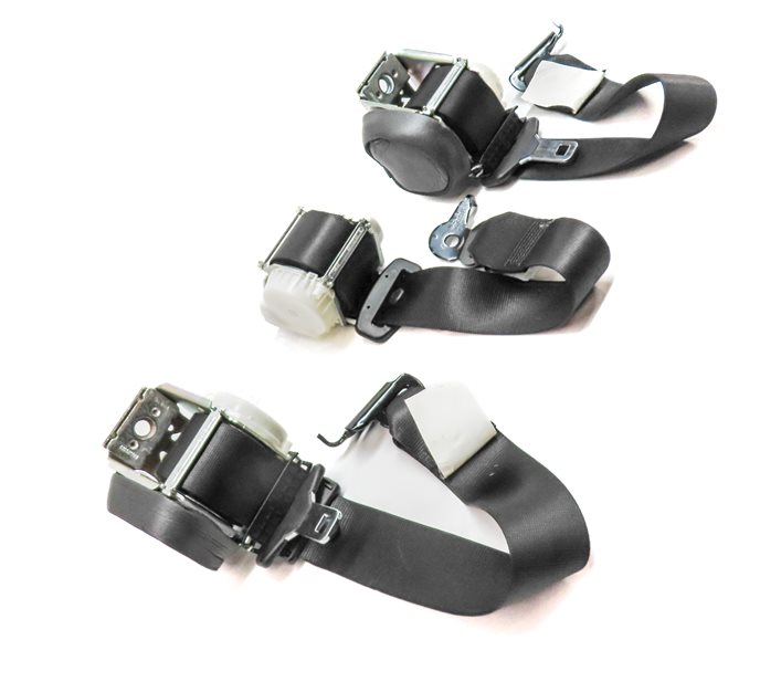 Thumbnail 3: 2011 BMW X3 (F25) REAR LEFT CENTER RIGHT SEAT SEATBELT RETRACTOR SET/3 (Black)