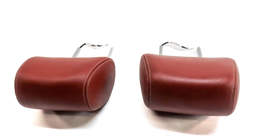 Thumbnail 4: 2011-2017 BMW X3 F25 FRONT LEFT & RIGHT SEAT HEADREST HEAD REST SET/2 (Red)