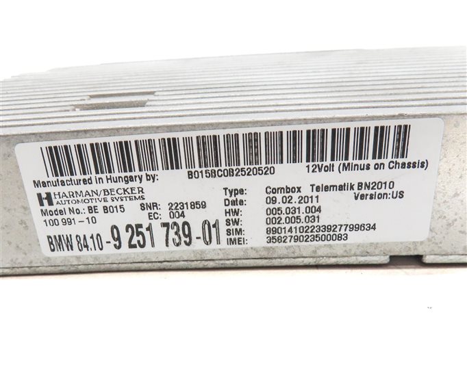 Thumbnail 5: 11-16 BMW 3 / 7 / X3 (F01 F25 F30) BLUETOOTH TELEMATICS COMBOX CONTROL MODULE