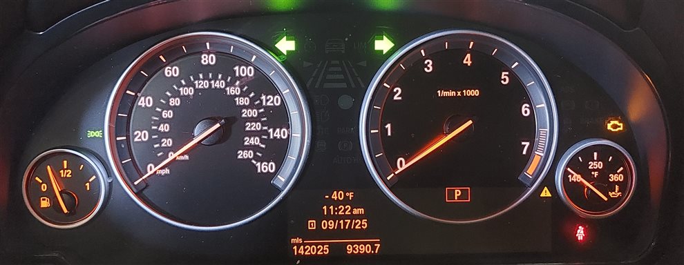 Thumbnail 2: 2011 BMW 528i 535i 550i X3 GT (F10 F07 F25) SPEEDOMETER INSTRUMENT GUAGE (142k)