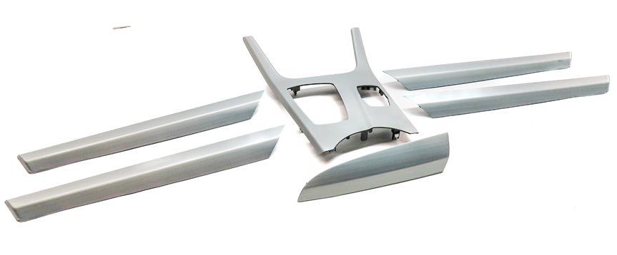 Thumbnail 3: 2011 BMW X3 (F25) INTERIOR DASH CENTER CONSOLE DOOR TRIM SET/6 (Aluminum)