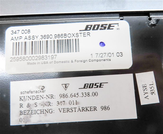 Thumbnail 9: 2001-2002 PORSCHE BOXSTER 986 RADIO STEREO AUDIO SOUND SYSTEM AMP AMPLIFIER