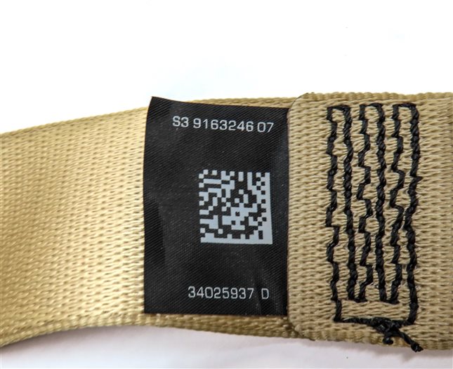 Thumbnail 10: 12 BMW 528I F10 REAR LEFT CENTER RIGHT SEATBELT SEAT BELT RETRACTOR SET/3(Beige)