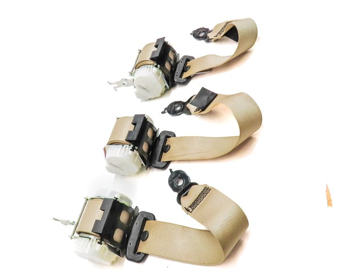 Thumbnail 3: 12 BMW 528I F10 REAR LEFT CENTER RIGHT SEATBELT SEAT BELT RETRACTOR SET/3(Beige)