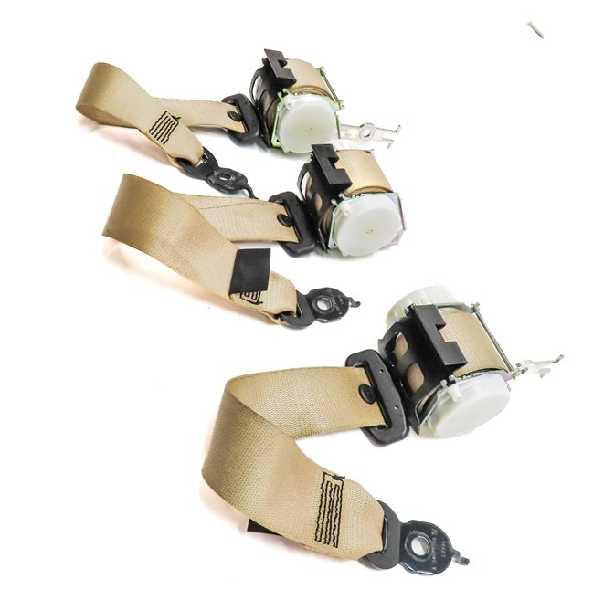Thumbnail 4: 12 BMW 528I F10 REAR LEFT CENTER RIGHT SEATBELT SEAT BELT RETRACTOR SET/3(Beige)