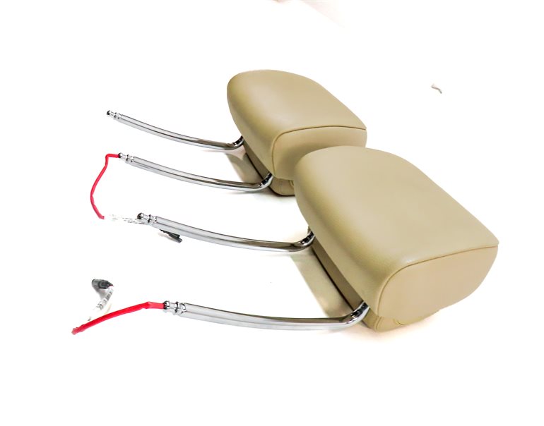 Thumbnail 3: 11-13 BMW GT 5-SERIES (F07 F10) FRONT LEFT & RIGHT SEAT HEADREST SET-2 (Beige)