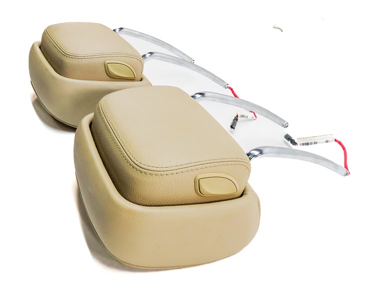 Thumbnail 7: 11-13 BMW GT 5-SERIES (F07 F10) FRONT LEFT & RIGHT SEAT HEADREST SET-2 (Beige)