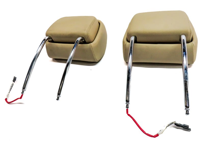 Thumbnail 8: 11-13 BMW GT 5-SERIES (F07 F10) FRONT LEFT & RIGHT SEAT HEADREST SET-2 (Beige)