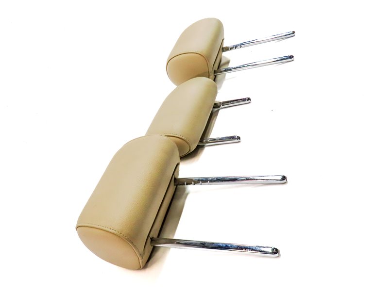 Thumbnail 2: 11-16 BMW GT 5-SERIES (F07 F10) REAR LEFT CENTER RIGHT SEAT HEADREST SET (Beige)