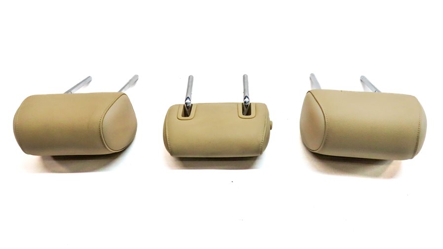 Thumbnail 4: 11-16 BMW GT 5-SERIES (F07 F10) REAR LEFT CENTER RIGHT SEAT HEADREST SET (Beige)