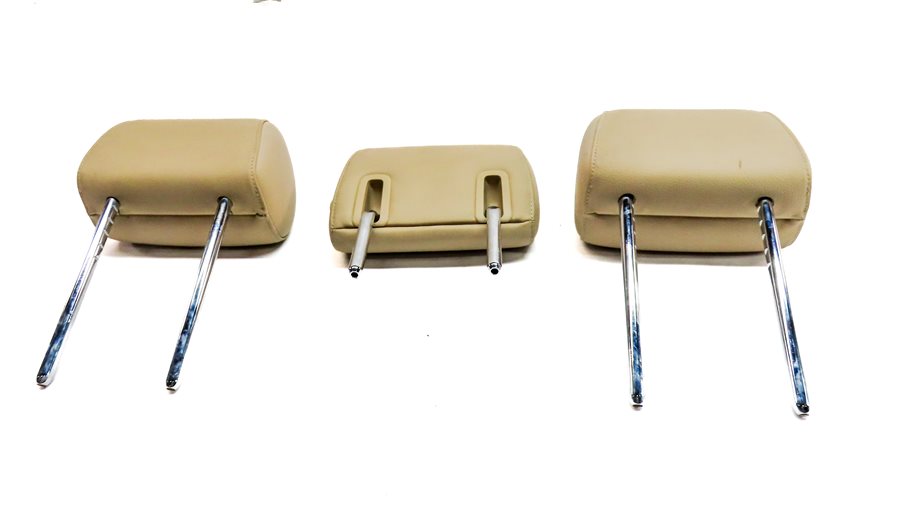 Thumbnail 5: 11-16 BMW GT 5-SERIES (F07 F10) REAR LEFT CENTER RIGHT SEAT HEADREST SET (Beige)