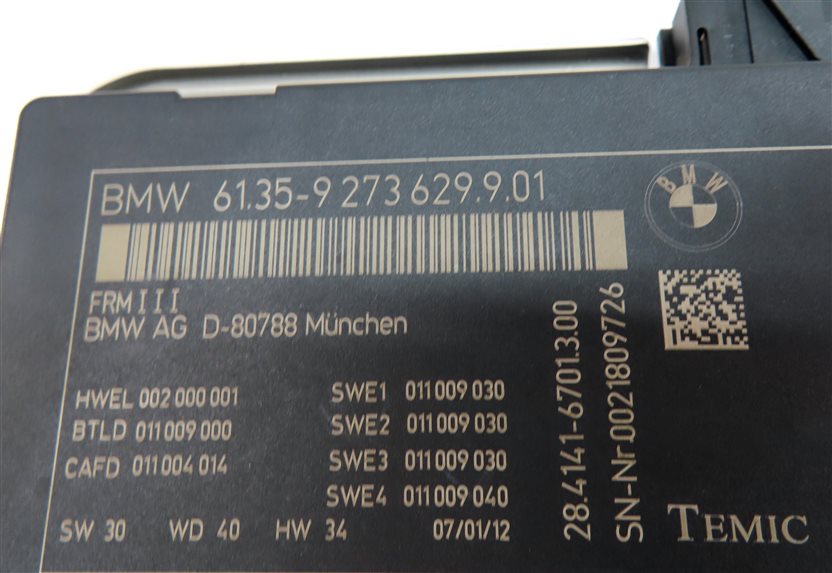 Thumbnail 5: 10-17 BMW 5 6 7 M5 X3 X4 (F06 F10 F12 F25 F26) FRM III BODY LIGHT CONTROL MODULE