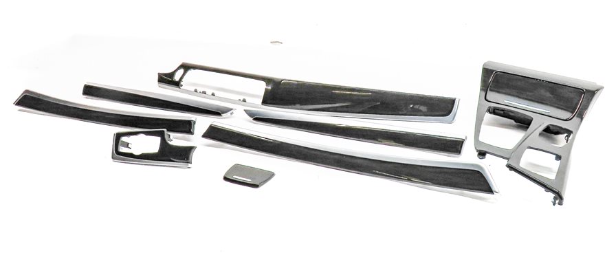 2012 BMW 528I (F10) INTERIOR DASH CENTER CONSOLE DOOR TRIM SET/8 (Fineline)