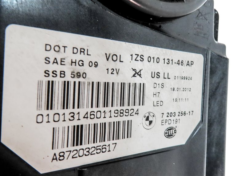 Thumbnail 7: 2011-2013 BMW 528i 535i 550i M5 (F10) RIGHT XENON HID ADAPTIVE HEADLIGHT LAMP