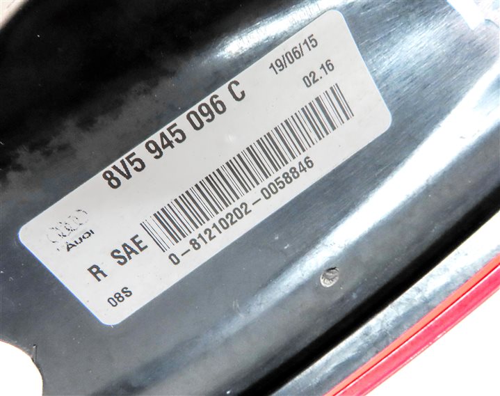 Thumbnail 5: 15-16 AUDI A3 S3 8V SEDAN CONVERTIBLE RIGHT OUTER LED TAILLIGHT BRAKE LIGHT LAMP